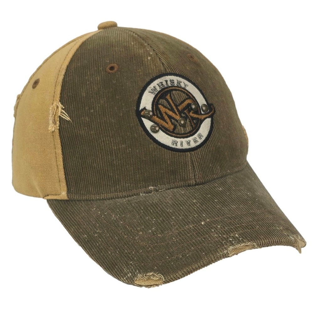 JR Nation Whiskey River Hat Mens OSFA Dale Jr Bar Corduroy Distressed NASCAR Cap